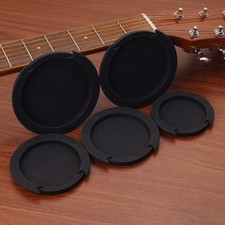 Black Guitar Sound Hole Cover with Soft Silic...