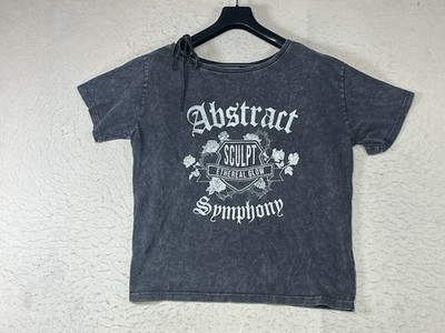 Wego Cute Print T-Shirt Graphic Women Wash Black Free Size