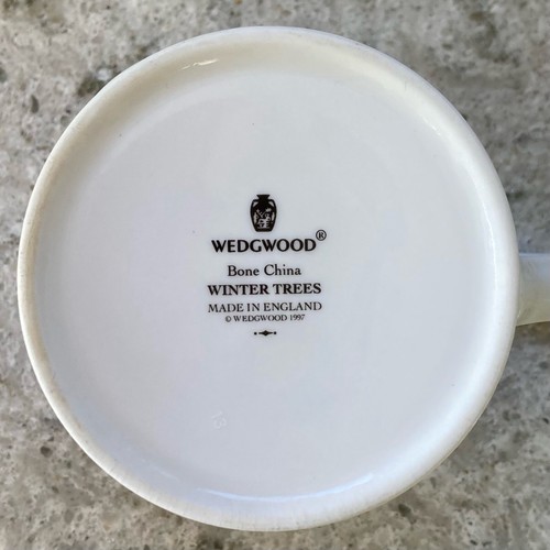 Wedgwood 1997 Bone China Winter Trees Mug Coffee Tea Cup 90s Vintage Latte Retro - Afbeelding 6 van 6