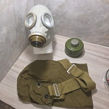Russian USSR GP-5 Gas Mask With Bag and Filter Soviet NBC Unissued