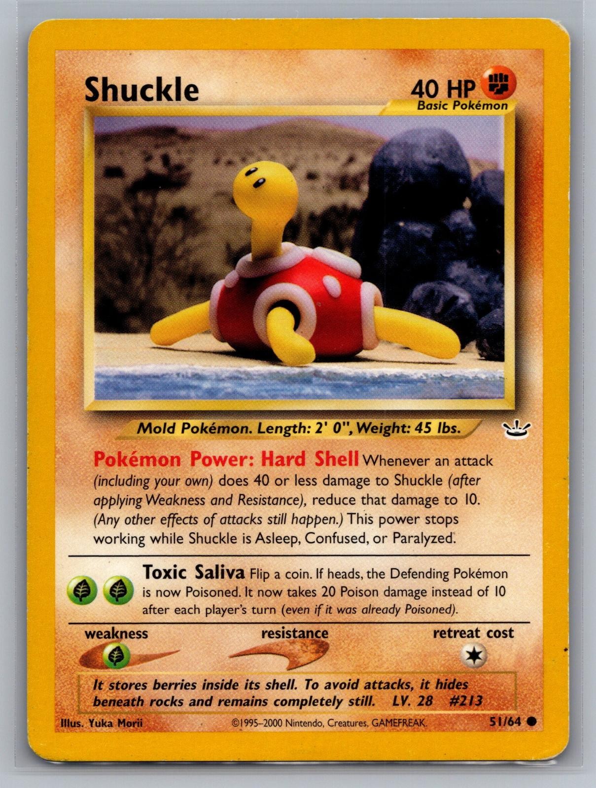 Shuckle 51/64 Common Neo Revelation Pokemon Unlimited Moderately Played