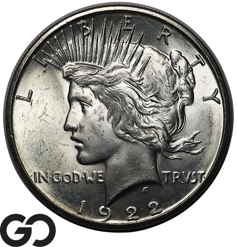 1922-S Peace Dollar, Nice Choice Gem BU++ Tougher Date