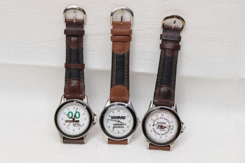 LOT OF 3 NORFOLK SOUTHERN RAILROAD VIRGINIA DIVISION SAFETY FOCUS WRISTWATCHES
