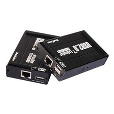 USB Extender Over Cat6 Up to 262Ft 80m With 2 USB2.0 Ports, Webcam 2 USB Port