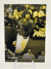 2025 Topps Black & White #103 Jose Ramirez Yellow 26/75