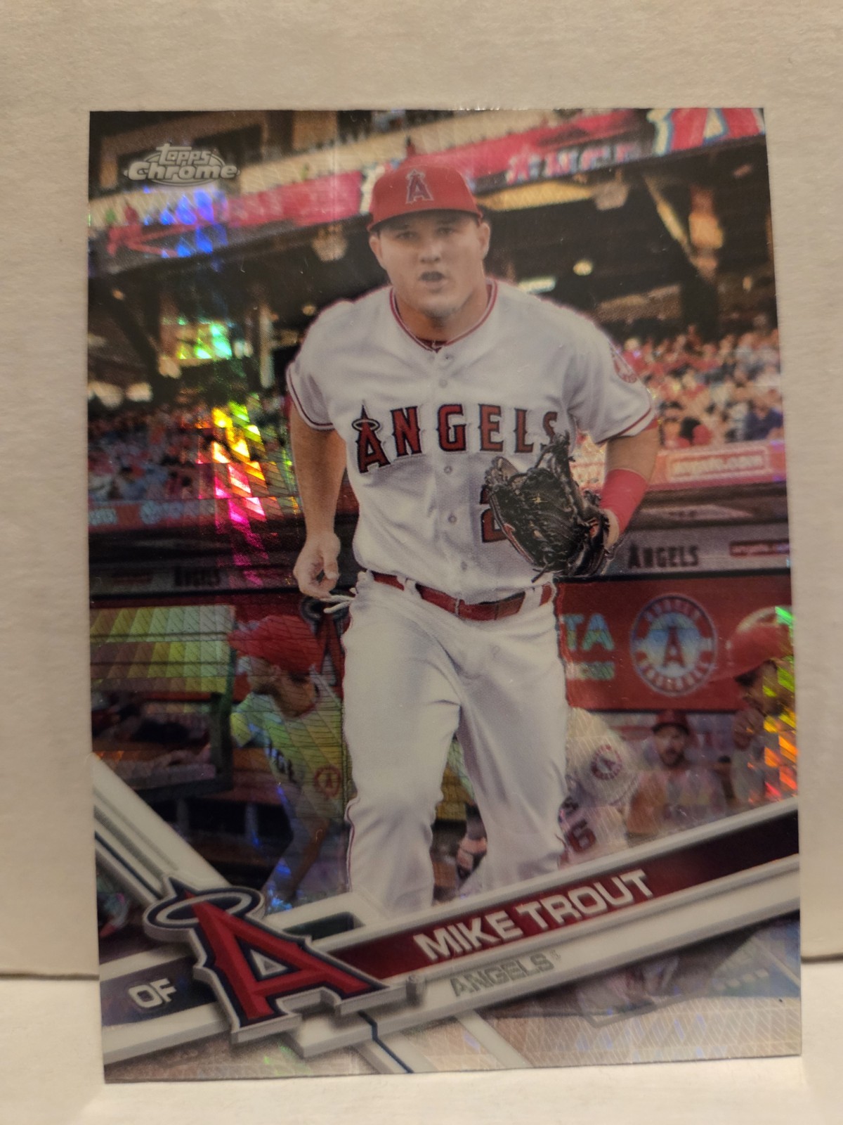 Mike Trout 2017 Topps Chrome #200 Prism Refractor SP Angels