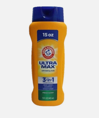 2 Arm & Hammer Ultra Max 3 in 1 Shampoo Conditioner Fresh Scent Body Wash 15 oz