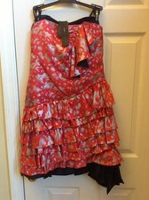 MARC by Marc Jacobs Red Lotus Party Dress sz 4 Silk Ruffle NWT  $568 