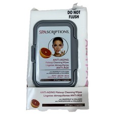 Spascriptions Anti-Aging Grapefruit  Collagen Makeup Cleansing Wipes - 60CT