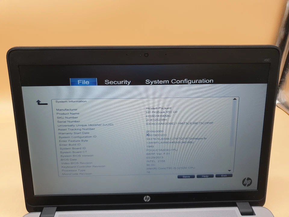 HP ProBook 450 GO 15.6" i5-3230M 2.6GHX BIOS BOOT ,SL23 - Image 4 of 4