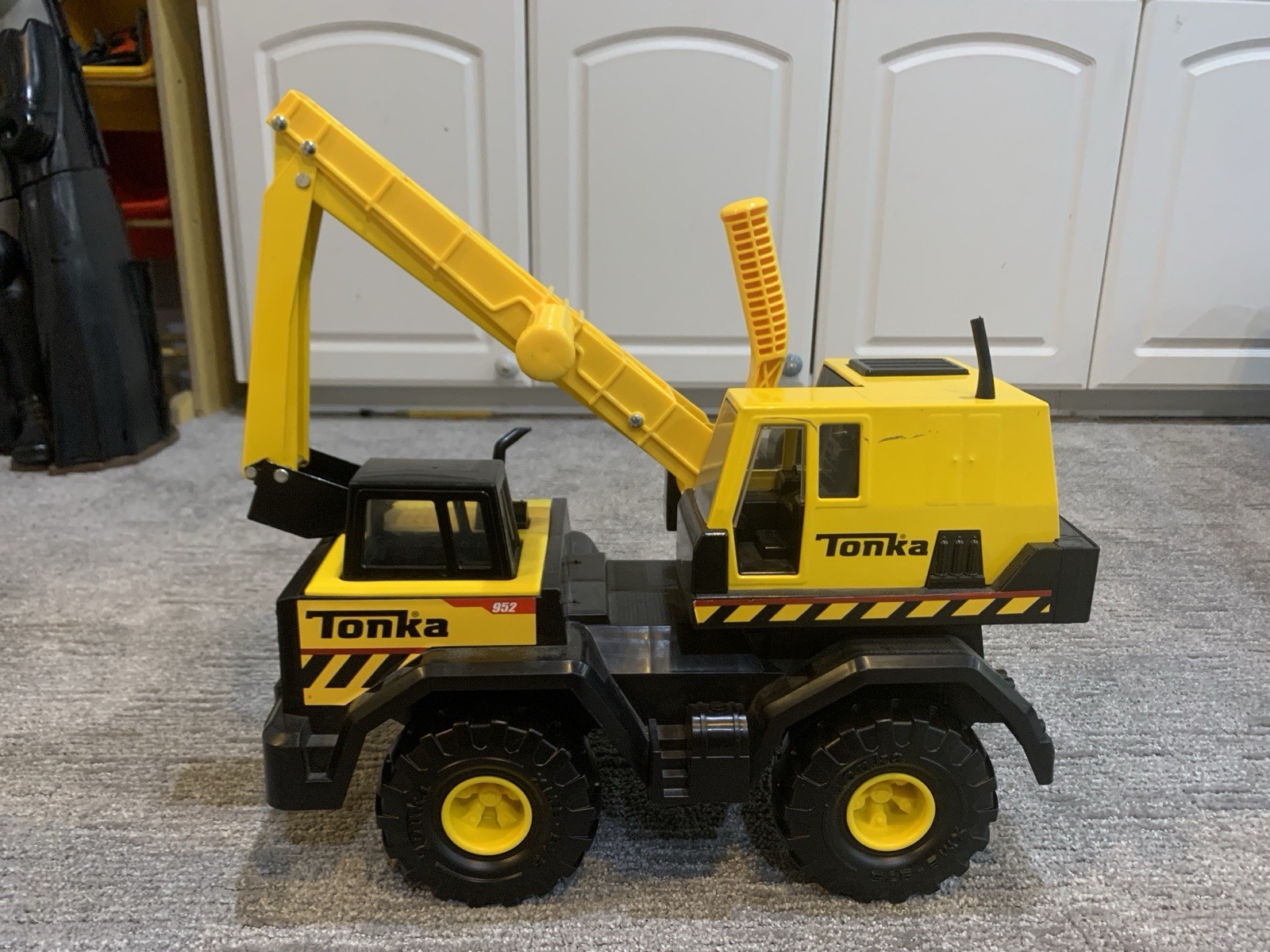 Steel Classics Mighty Yellow Excavator Toy with Steel and Durable Plastic