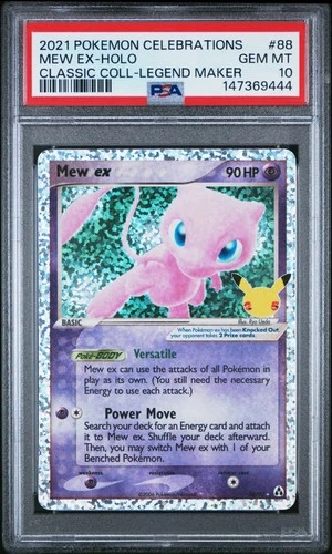 2021 POKEMON CELEBRATIONS CLASSIC COLLECTION #88 MEW EX-HOLO PSA 10