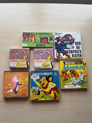 7x Super 8 Film Mini Mighty Mouse Elsa die Löwin Märchen Onkel Tobias Sylvester