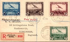 1930 Brussels Belgium Airmail First Flight Cover FFC To Birmingham England
