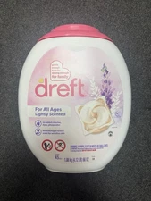 Dreft Laundry Detergent XL Pacs, Light Scent, Lavender, 45 Count
