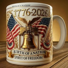 America 250th Anniversary Mug, Handmade 250th...