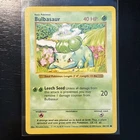 Bulbasaur 44/102 Shadowless Base Set LP 1999 WOTC Pokemon Card Vintage