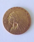 1915-P Indian Head quarter eagle 2 1/2 dollars 90% gold F F+ $2.50