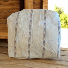 Vintage JC Penny King Size Fitted Sheet Ivory Southwest Aztec Print-