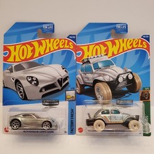Hot Wheels 2022 Zamac Volkswagen Baja Bug & Alfa Romeo 8C Competizione Lot Of 2