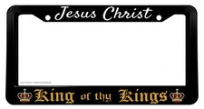 Jesus Christian Religious God Bless Christ King License Plate Frame V01