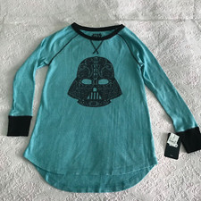 Star Wars Brand New Girls Women Darth Vader Long Sleeve Sleepwear Nightgown Sz S