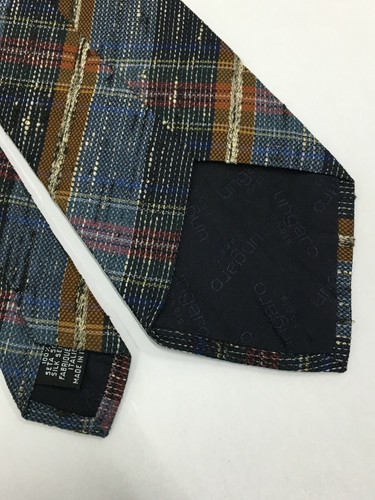 Authentic UNGARO PARIS Art of Striped Design On Multi Color 100%Silk Necktie Tie - Picture 6 of 12