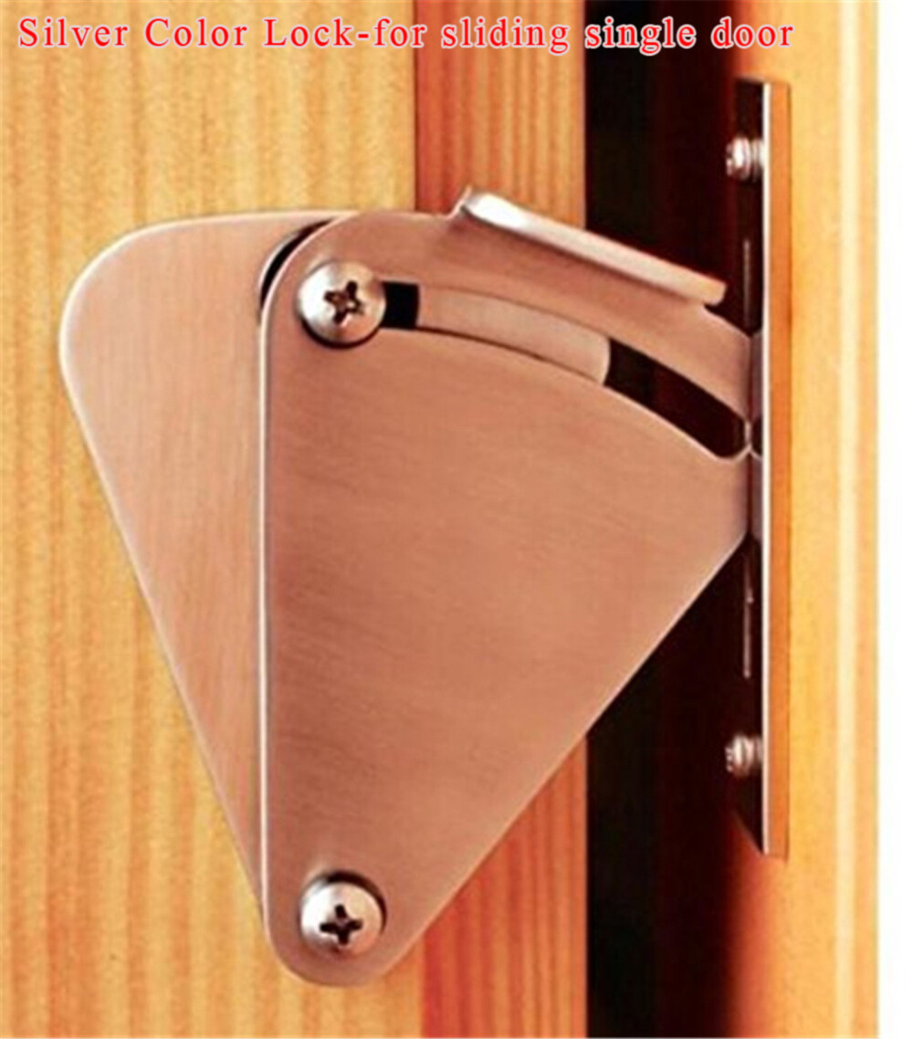 Image 201 - Steel Door Latch Sliding Door Lock for Sliding Barn Wood Door Gate Black/Silver