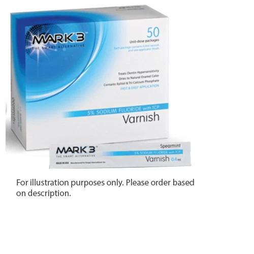 CARGUS Dental Fluoride Varnish for Teeth 5% Sodium 4ml Unit-Dose Package Mint 50/Box