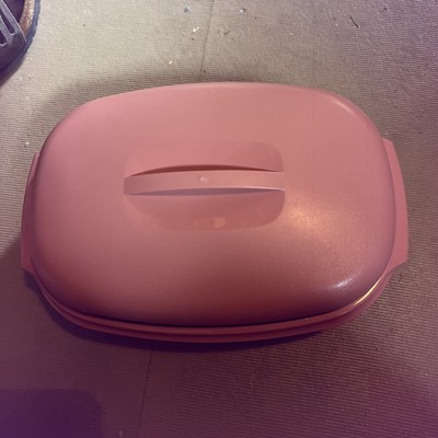 TUPPERWARE Microwave 6 Cup Food Steamer, Dusty Rose Pink 3 Piece VINTAGE