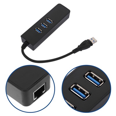  3-Ports USB-Typ-C bis USB 3.0 Portable Data Hub mit RJ45 1000 Mbps