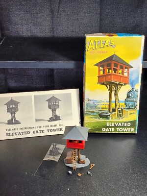 Atlas Model Railroad 701 HO Scale Elevated Gate Tower Kit Vintage Train Accessor
