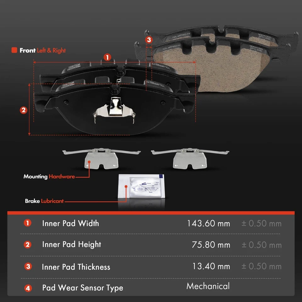 6x rotor de freio a disco dianteiro e pastilhas de freio para BMW 528i 2013 550i 11-16 650i - Imagem 3 de 4