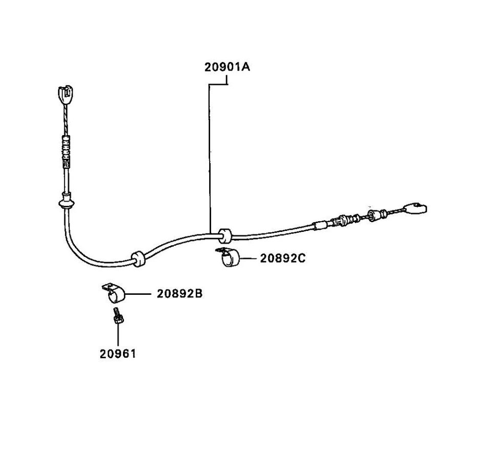 NEW Clutch Cable for Mitsubishi Mighty Max 1987-1996 - Image 2 of 2