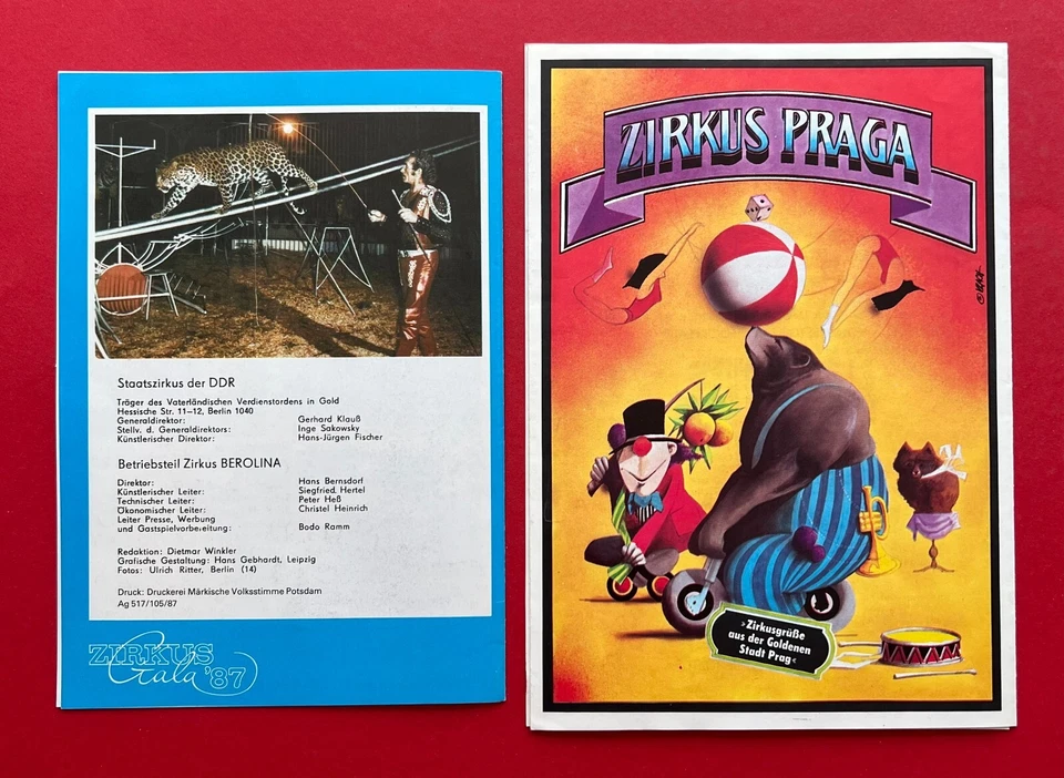 Zirkus Broschüre 1987/88 BEROLINA und PRAGA ( F21776 - Bild 4 von 4