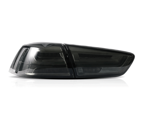 Set Smoked LED Tail Lights For 2008-2017 Mitsubishi Lancer/EVO w/Dynamic Signal - Picture 2 of 10