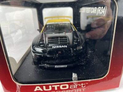 RARE 2001 Nissan Skyline JGTC Test Car (R34) 1:18 Autoart DieCast