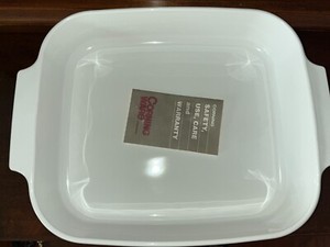 NEW CORNING JUST WHITE 4 QUART OPEN ROASTER LASAGNA PAN BAKING DISH