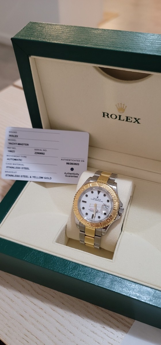Rolex Yacht Master Mens 18k Yellow Gold Stainless Steel Watch