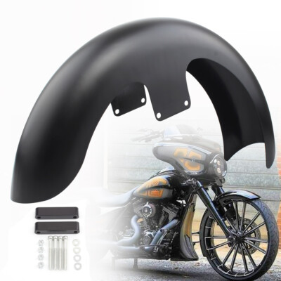 FIASRAC 21 Inch Wheels Wrap Front Fender For Harley Touring Electra Road Street Glide Custom Baggers Road King (unpainted B