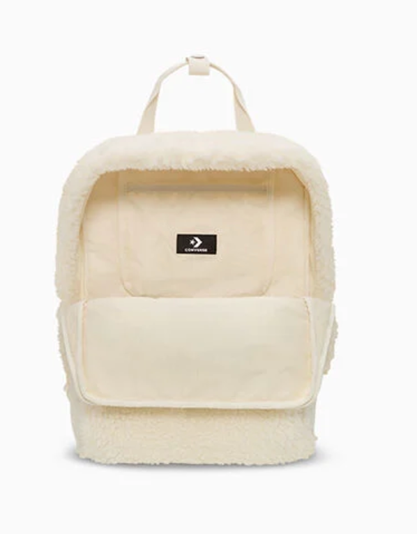BRAND NEW CONVERSE Sherpa Small Square Egret Backpack COZY  display picture 2
