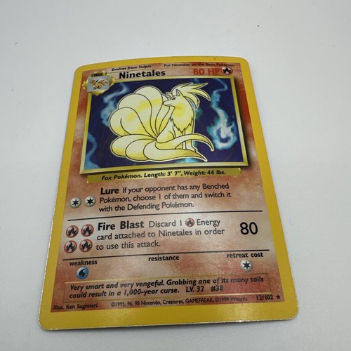 Ninetales 012/102 Base Set Holo Lightly Played Condition Fast Shipping