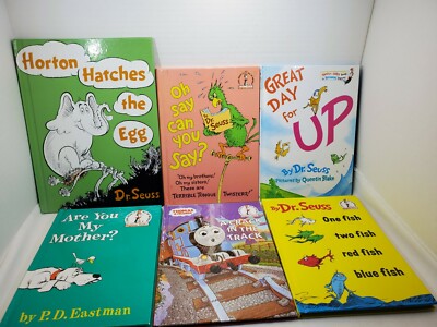 Dr. Seuss Lot of 6 Book Club Edition Books Mixed Lot Beginner Books, Rare find