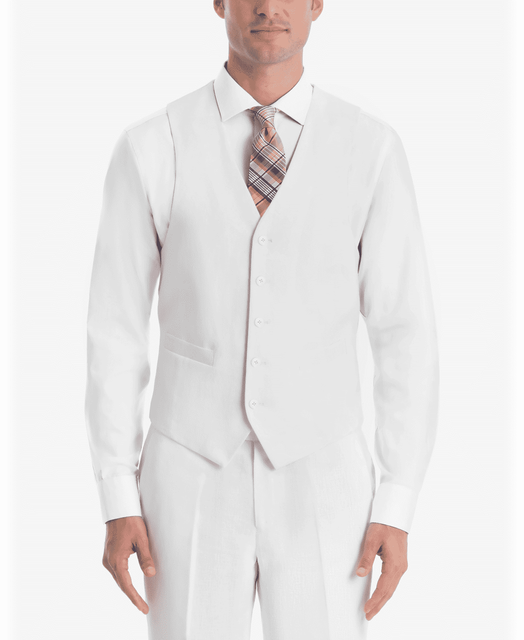 Lauren Men's Ralph Lauren Plain White Linen Vest Size L Large eBay