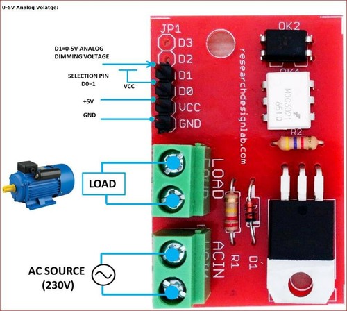 Analog SSR 110V 230V Dimmermodul Glühbirne oder Lüfter Opto-Koppler 6 AMP - Bild 3 von 6