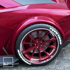 1:25-1:24 Scale Resin S204 Style Rims and Tires With Brakes-Unpainted