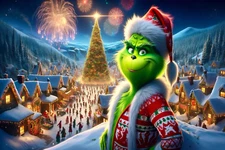 THE GRINCH CHRISTMAS STRETCHED CANVAS WALL ART READY TO HANG CP382