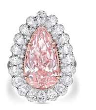 Beautiful 5.80CT Pink Pear Cut Cubic Zirconia Wedding Or Party Ring For Women's