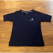 LOFT Top Womens Small Navy Blue White Nautical Short Sleeve
