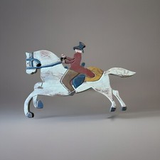 Equestrian Folk Art Wood Plaque/Sign Hand Painted
